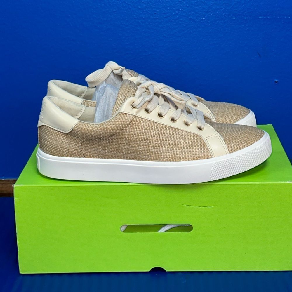 Size 9.5- Women’s Sam Edelman Ethyl G9151M0255 Tan Basket Weave Shoes NEW